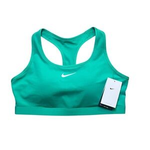 Nike Swoosh Med Support Padded Racerback Women’s Medium Sports Bra Stadium Green